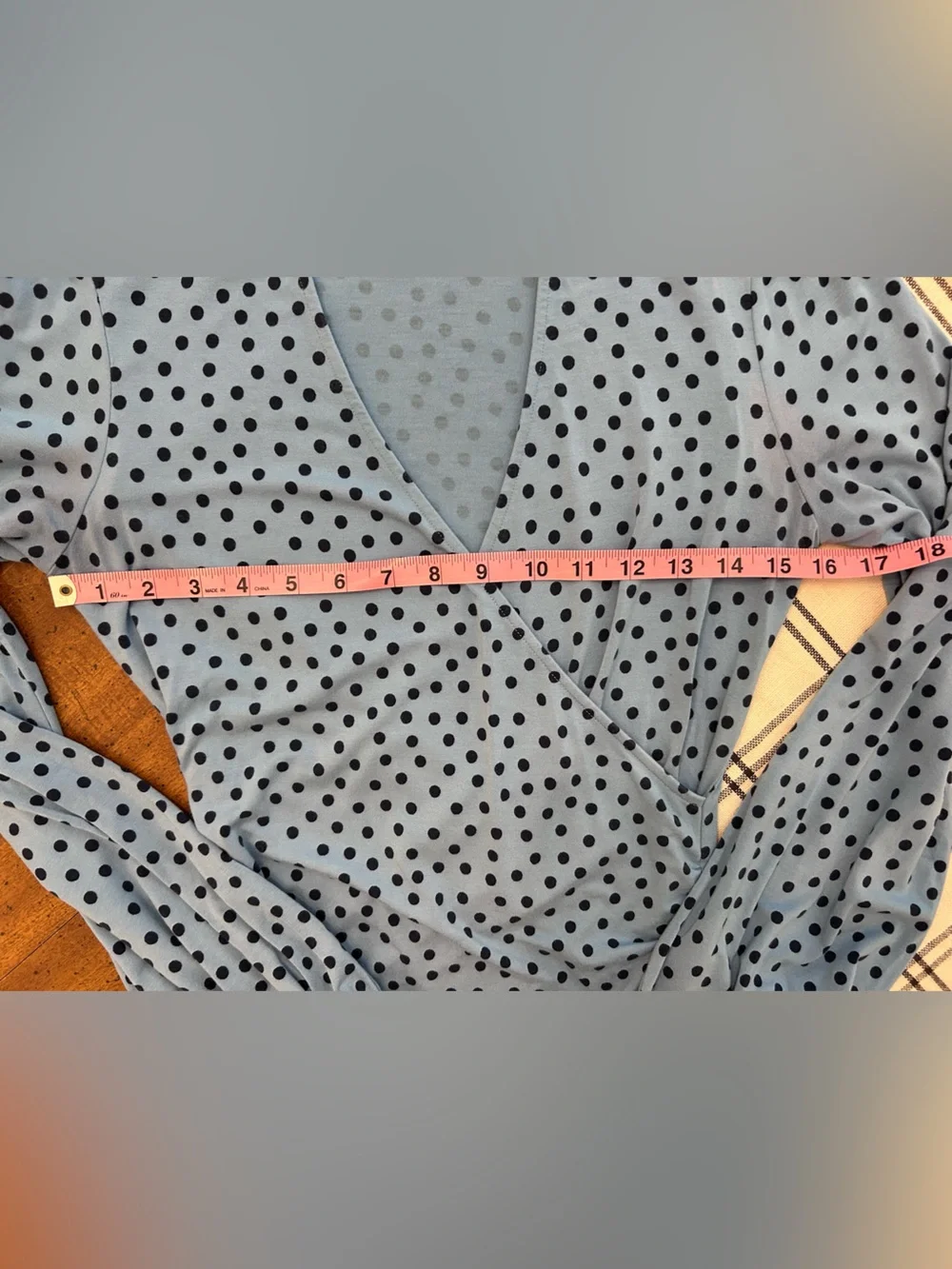 Boden Elodie Faux Wrap Top Long Sleeve Polkadot Womens Size 8